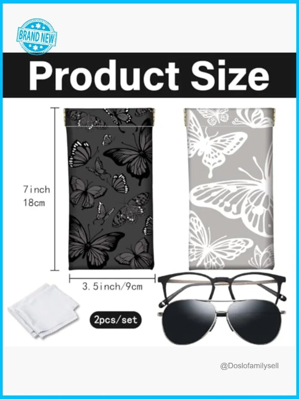 Leather Slim Glasses Case Portable Eyeglass Holder Pouch Travel Waterproof